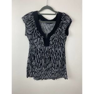 Maurices blouse size M color black white